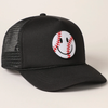 Baseball Happy Face Trucker Hat by Ivy + Cloth