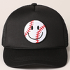 Baseball Happy Face Trucker Hat by Ivy + Cloth