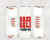 Baseball Mama Photo Frame 20 oz Skinny Tumbler by Anchored Grace Boutique