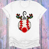 Baseball Reindeer Graphic Tee by Anchored Grace Boutique