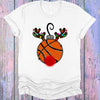 Basketball Reindeer Graphic Tee by Anchored Grace Boutique