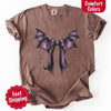 Bat Bow Comfort Colors Shirt – Trendy Halloween Tee by Adorb Custom Tees