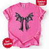 Bat Bow Comfort Colors Shirt – Trendy Halloween Tee by Adorb Custom Tees