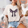 Bat Bow Comfort Colors Shirt – Trendy Halloween Tee by Adorb Custom Tees