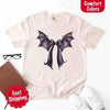 Bat Bow Comfort Colors Shirt – Trendy Halloween Tee by Adorb Custom Tees