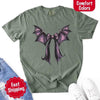 Bat Bow Comfort Colors Shirt – Trendy Halloween Tee by Adorb Custom Tees