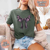 Bat Bow Comfort Colors Shirt – Trendy Halloween Tee by Adorb Custom Tees
