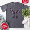 Bat Bow Comfort Colors Shirt – Trendy Halloween Tee by Adorb Custom Tees