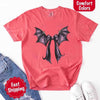 Bat Bow Comfort Colors Shirt – Trendy Halloween Tee by Adorb Custom Tees
