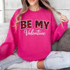 Be My Valentine Buffalo Plaid Crewneck - Valentines Day Sweatshirt by Adorb Custom Tees