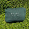Be Kind to Your Mind Embroidered Sweatshirt, Mental Health Sweatshirt, Gift for Her or Him by Dog Mom Hat