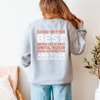 Chicago Football Bear Crewneck Sweatshirt – Good Better Best Motivational Back by Hey Jude Graphic Tees
