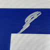 Framed Autographed/Signed Karim Benzema 35x39 Real Madrid 2021-22 White Soccer Jersey Beckett BAS COA