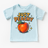 Just Peachy Fruit Shirt - Food Pun Tee by Madi Moosh