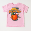 Just Peachy Fruit Shirt - Food Pun Tee by Madi Moosh