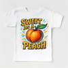 Sweet As A Peach Fruit Shirt - Food Pun Tee by Madi Moosh