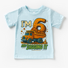 I'm Six And Digging It Birthday Shirt - Construction Birthday Tee by Madi Moosh