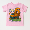 I'm Six And Digging It Birthday Shirt - Construction Birthday Tee by Madi Moosh