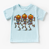 Dancing Skeleton pumpkin Heads Shirt - Halloween Tee by Madi Moosh