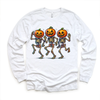 Dancing Skeleton pumpkin Heads Shirt - Halloween Tee by Madi Moosh