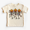 Dancing Skeleton pumpkin Heads Shirt - Halloween Tee by Madi Moosh