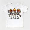 Dancing Skeleton pumpkin Heads Shirt - Halloween Tee by Madi Moosh