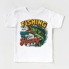 Fishing Make Me Happy Shirt - Bass Fishing Outdoors Tee by Madi Moosh