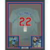 Framed Autographed/Signed Bill Buckner 35x39 Chicago Grey Baseball Jersey JSA COA by Hall of Fame Sports Memorabilia