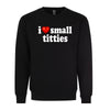 I Love small Boobs I Heart Titties Funny Adult Humor Graphic Tee Shirt by MyWackyTees