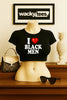 I Love Black Men I Heart Males Funny Adult Humor Graphic Tee Shirt by MyWackyTees
