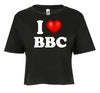 I Love BBC I Heart Big Black Adult Humor Fashion Graphic Ladies Crop Top by MyWackyTees