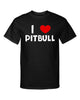 I Love Pitbull I Heart Pitbull Premium Fashion Graphic Tee Shirt by MyWackyTees