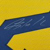 Framed Autographed/Signed Blake Corum 35x39 Michigan Yellow College Football Jersey Beckett BAS COA