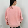 Blossom Pink Oversized Corded Crew by Ivy + Cloth