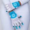 Blue Iridescent EVO2 Football Gloves