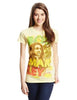 Bob Marley Bob Marley Sun Is Shining Juniors T-Shirt, Light Yellow, X-Large [T-Shirt] by Rock Band Apparel