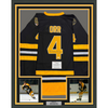 Framed Autographed/Signed Bobby Orr 35x39 Boston Bruins Black Hockey Jersey Fanatics COA