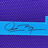 Framed Autographed/Signed Muggsy Bogues 35x39 Charlotte Purple Modern Basketball Jersey Beckett BAS COA by Hall of Fame Sports Memorabilia