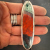 Sonoran Sunset Bolo Tie | Sterling Silver & Chrysocolla-Cuprite Stone | Handmade in Durango by mend metalworks