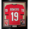 Framed Autographed/Signed Brock Bowers 35x39 Georgia Red College Football Jersey Beckett BAS COA