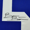 Framed Autographed/Signed Brian Bosworth 35x39 Seattle Blue Football Jersey JSA COA by Hall of Fame Sports Memorabilia
