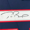 Framed Autographed/Signed Tom Brady 35x39 New England Patriots Blue Authentic Nike Limited Football Jersey Fanatics COA/LOA