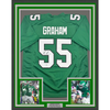 Framed Autographed/Signed Brandon Graham 35x39 Philadelphia Kelly Green Football Jersey JSA COA by Hall of Fame Sports Memorabilia