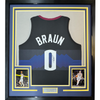 Framed Autographed/Signed Christian Braun 35x39 Denver Black 5280 Basketball Jersey JSA COA