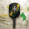 Brazil Soccer - Pickleball Paddle by The Mad Pickler