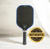 Bread & Butter Loco Elongated AZUL Blue Pickleball Paddle & Cover by The Mad Pickler