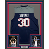 Framed Autographed/Signed Breanna Stewart 35x39 UConn Connecticut Blue College Basketball Jersey JSA COA by Hall of Fame Sports Memorabilia