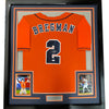 Framed Autographed/Signed Alex Bregman 35x39 Houston Orange Baseball Jersey Beckett BAS COA