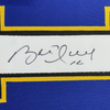 Framed Autographed/Signed Brett Hull 35x39 St. Louis Blue White Numbers Hockey Jersey JSA COA by Hall of Fame Sports Memorabilia