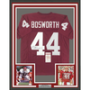 Framed Autographed/Signed Brian Bosworth 35x39 Oklahoma Red College Football Jersey JSA COA by Hall of Fame Sports Memorabilia